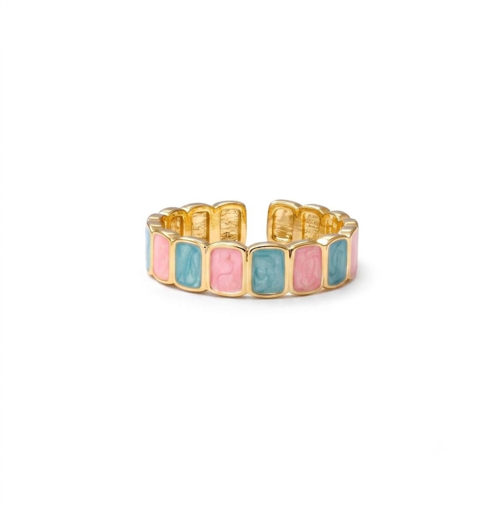 Pastel Enamel Tile Ring